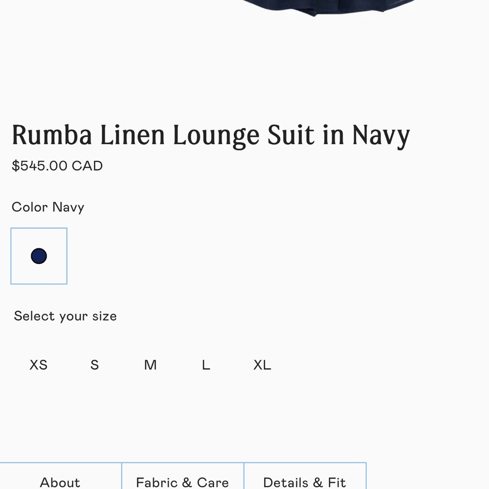 NWOT Sleeper Rumba Linen Lounge Suit - Picture 12 of 12
